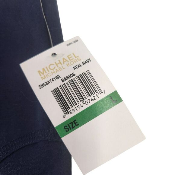Michael Kors Womens Leggings Pants L Navy Blue Stretch Crop Ankle Tapered NEW - Picture 5 of 9